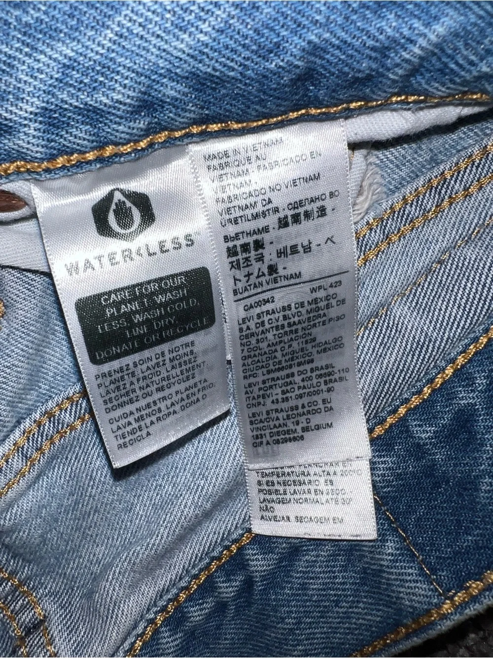 Levi's Light Blue Men's Straight Jeans with Distressed Details
